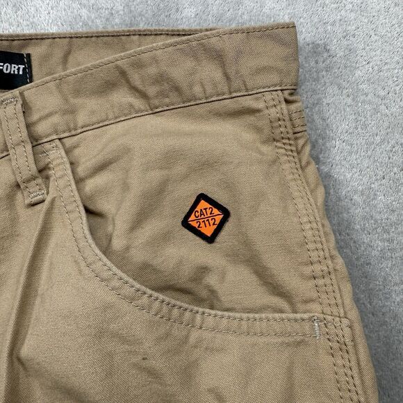 Wrangler Advanced Comfort Jeans Men’s 33x34 Tan Cotton Fire Resistance Carpenter - Picture 7 of 12